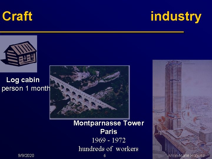 Craft industry Log cabin 1 person 1 month Montparnasse Tower Paris 1969 - 1972