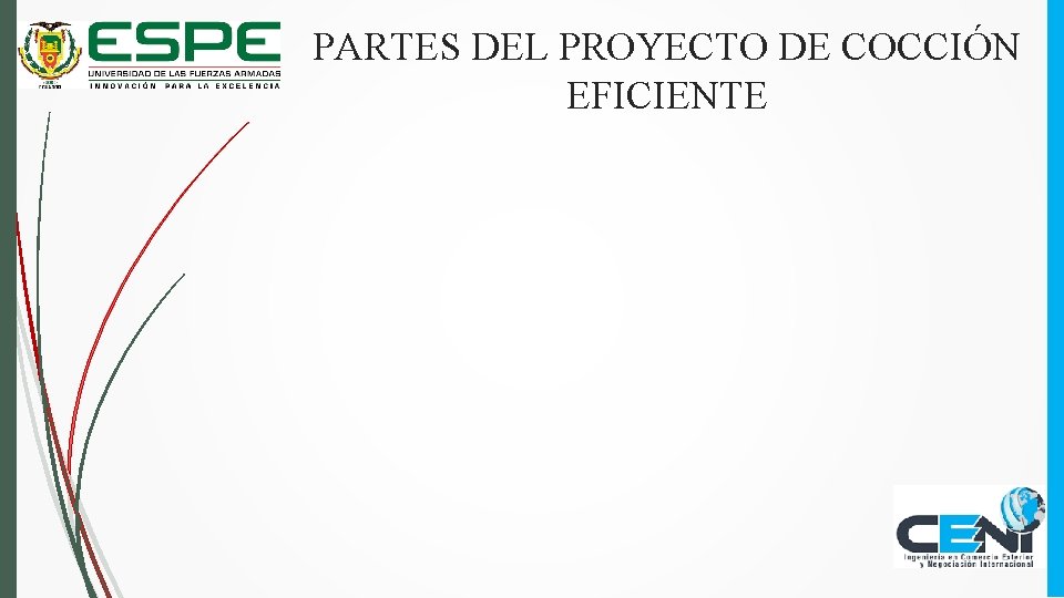 PARTES DEL PROYECTO DE COCCIÓN EFICIENTE 