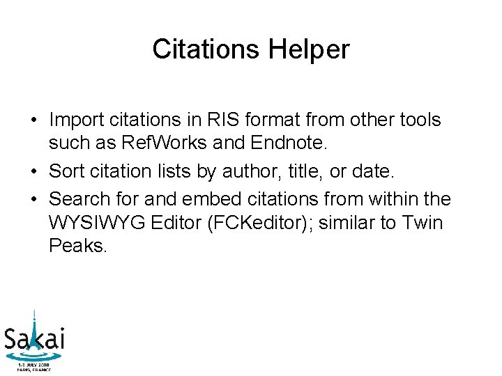 Citations Helper • Import citations in RIS format from other tools such as Ref. Citations Helper • Import citations in RIS format from other tools such as Ref.