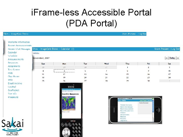 i. Frame-less Accessible Portal (PDA Portal) i. Frame-less Accessible Portal (PDA Portal)