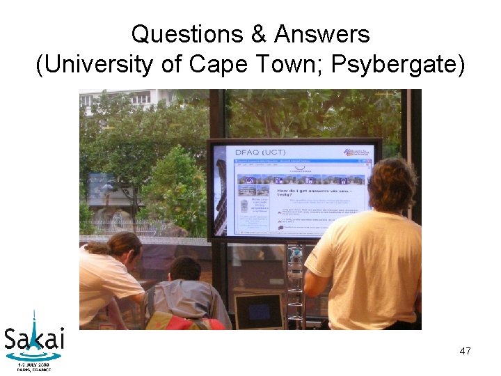 Questions & Answers (University of Cape Town; Psybergate) 47 Questions & Answers (University of Cape Town; Psybergate) 47