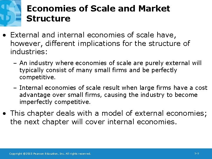 Chapter 7 External Economies of Scale and the