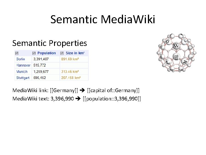 Semantic Media. Wiki Semantic Properties Media. Wiki link: [[Germany]] [[capital of: : Germany]] Media.