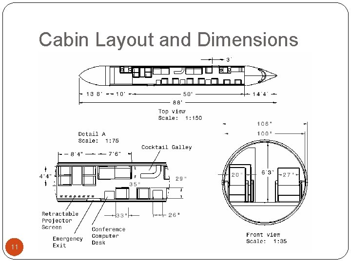 Cabin Layout and Dimensions 11 
