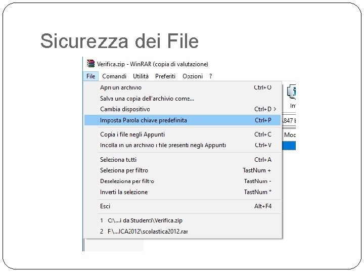 Sicurezza dei File 