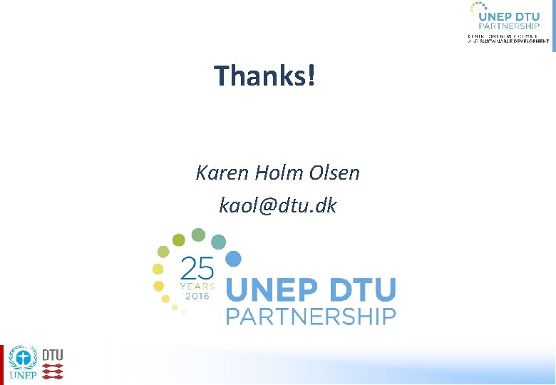 Thanks! Karen Holm Olsen kaol@dtu. dk 