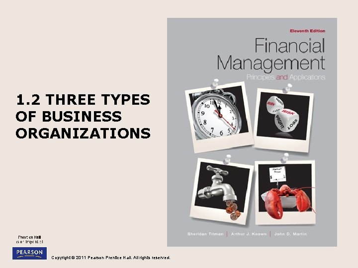 1. 2 THREE TYPES OF BUSINESS ORGANIZATIONS Copyright © 2011 Pearson Prentice Hall. All