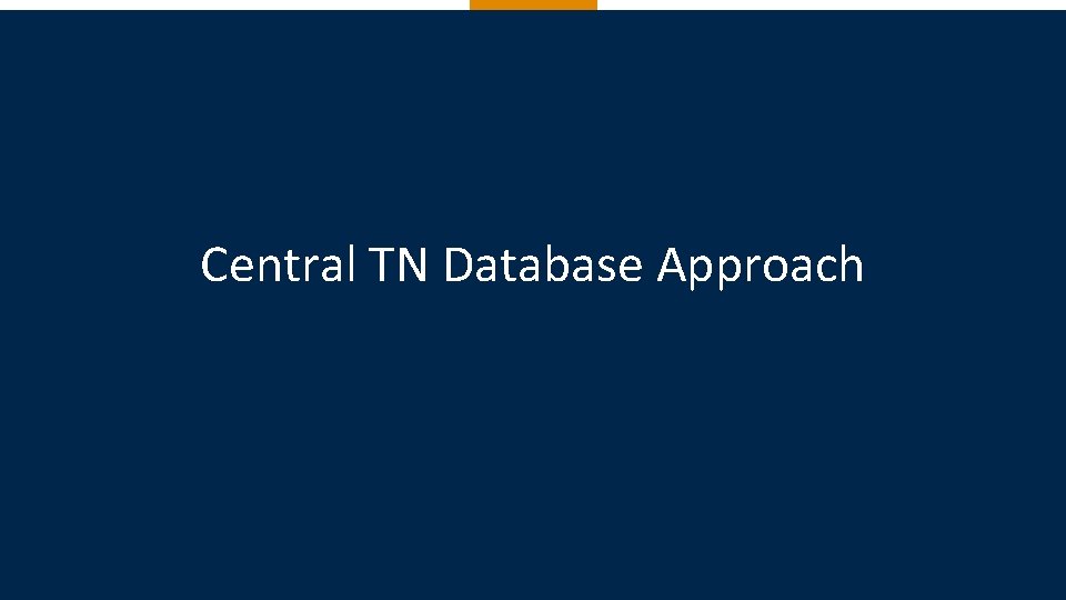 Central TN Database Approach Metaswitch Networks | Proprietary and confidential | © 2019 |