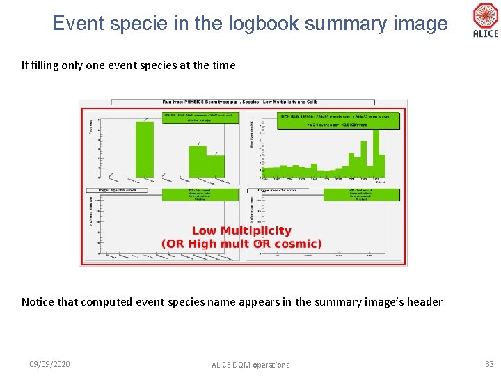 Event specie in the logbook summary image If filling only one event species at