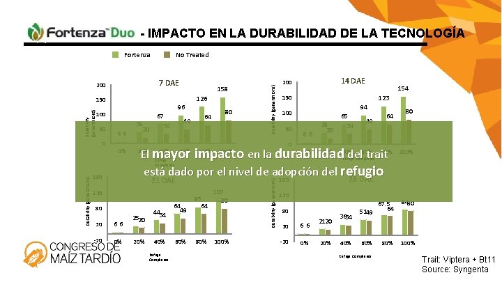 - IMPACTO EN LA DURABILIDAD DE LA TECNOLOGÍA No Treated 7 DAE 200 126