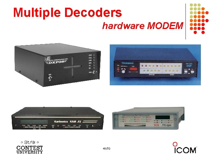 Multiple Decoders hardware MODEM 41/70 