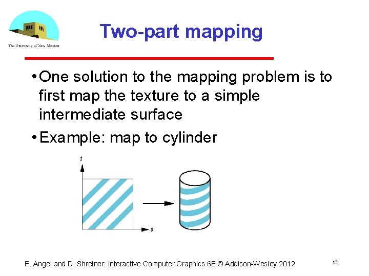 Two-part mapping • One solution to the mapping problem is to first map the Two-part mapping • One solution to the mapping problem is to first map the