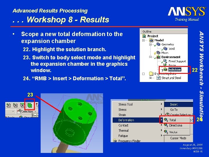 Advanced Results Processing . . . Workshop 8 - Results Scope a new total