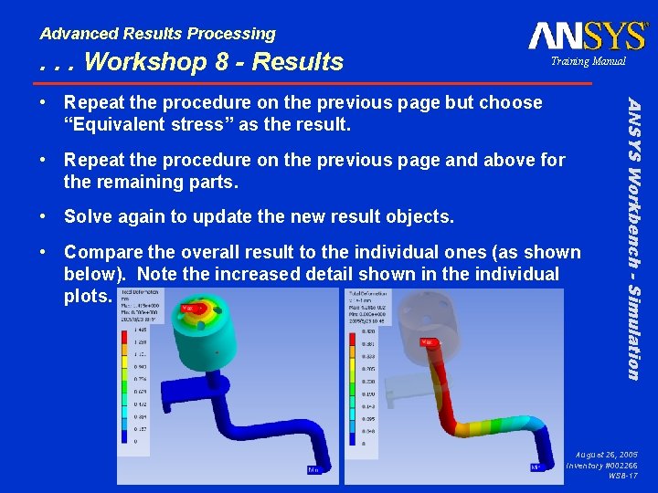 Advanced Results Processing . . . Workshop 8 - Results Training Manual • Repeat