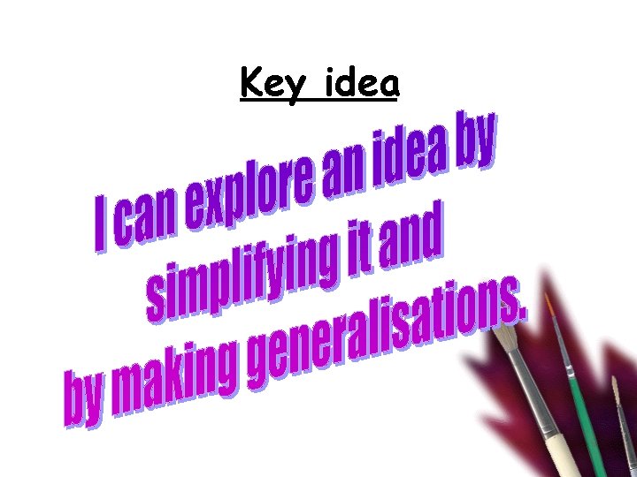 Key idea 