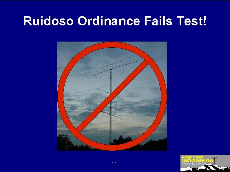 Ruidoso Ordinance Fails Test! 17 