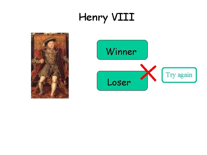 Henry VIII Winner Loser Try again 