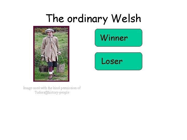The ordinary Welsh Winner Loser Image used with the kind permission of Tudors@history-people 