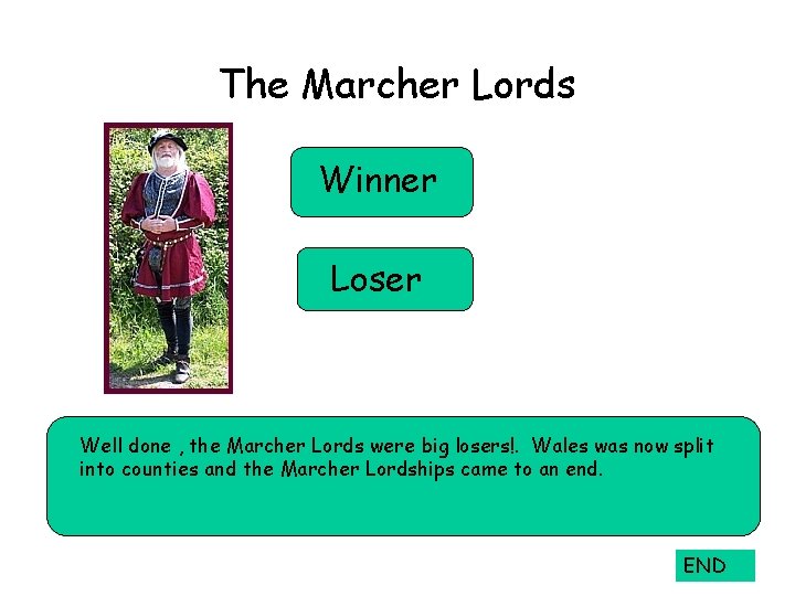 The Marcher Lords Winner Loser Well done , the Marcher Lords were big losers!.