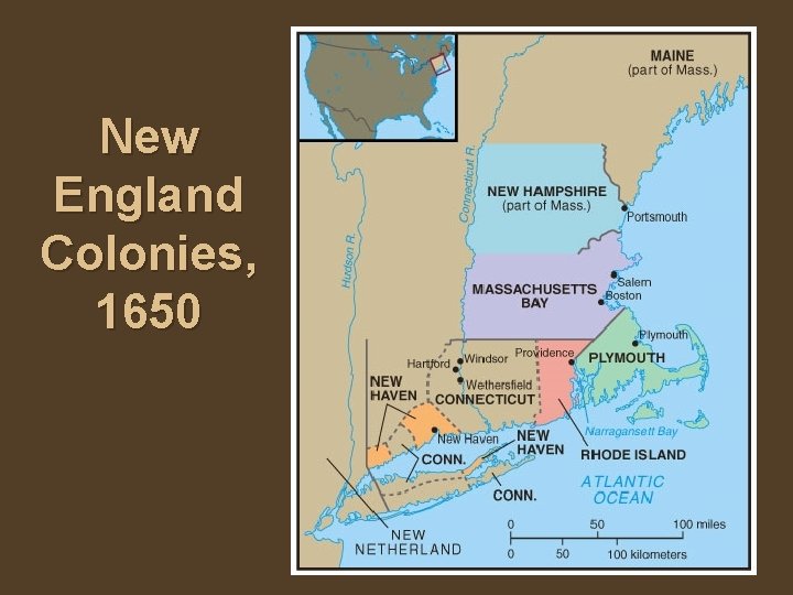 New England Colonies, 1650 