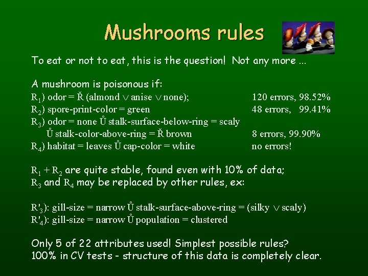 Mushrooms rules To eat or not to eat, this is the question! Not any