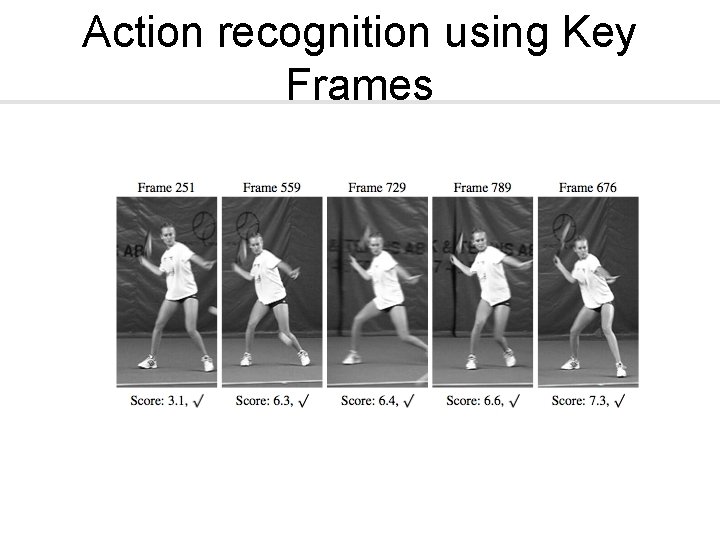 Action recognition using Key Frames 