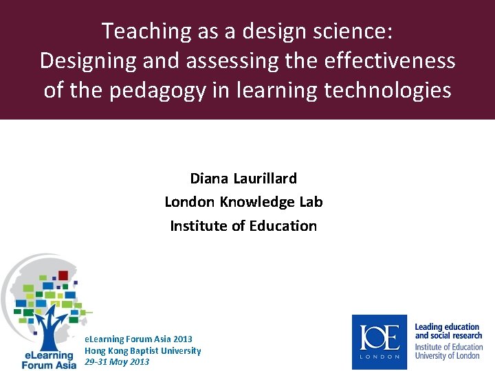 Teaching as a design science: Designing and assessing the effectiveness of the pedagogy in