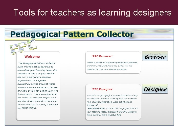 Tools for teachers as learning designers 