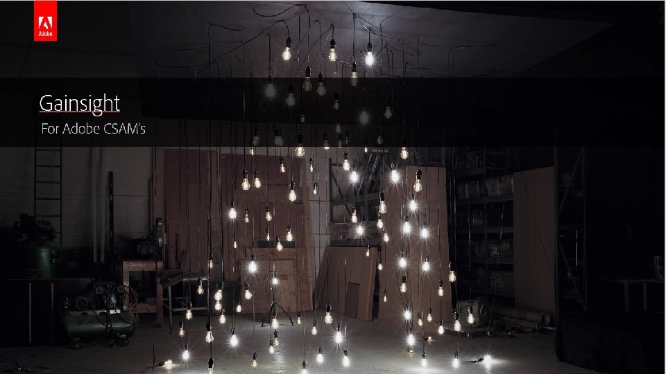  Gainsight For Adobe CSAM’s © 2017 Adobe Systems Incorporated. All Rights Reserved. Adobe