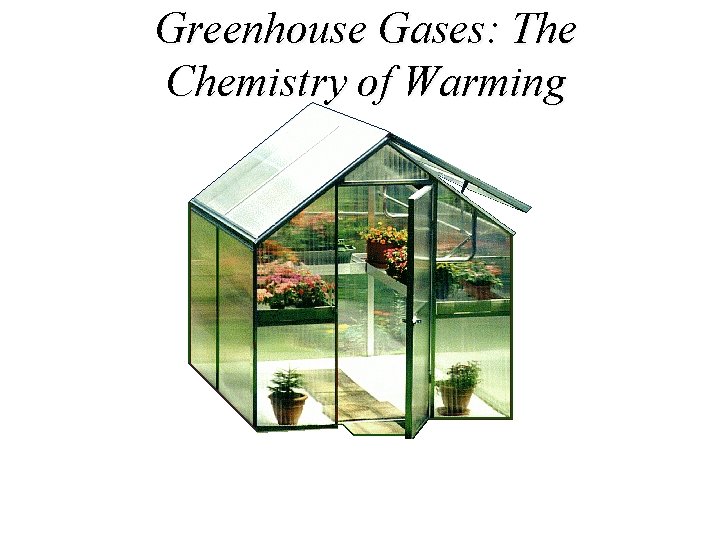 Greenhouse Gases: The Chemistry of Warming Greenhouse Gases: The Chemistry of Warming