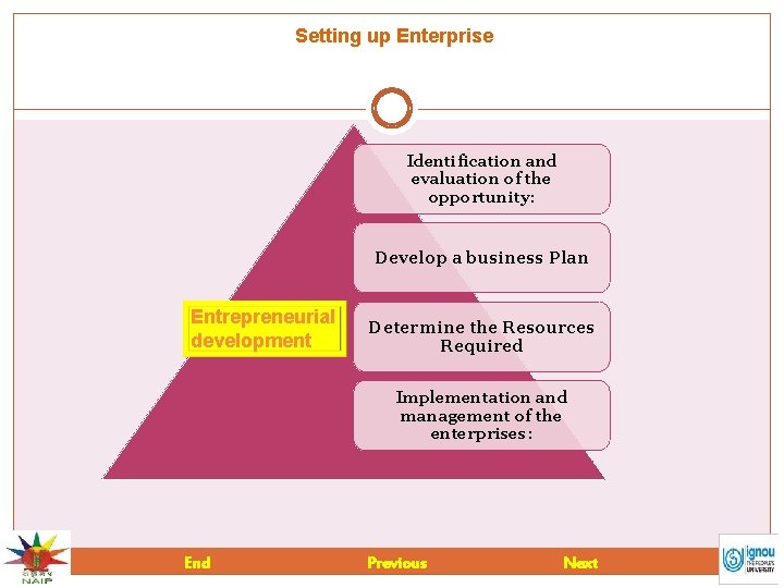 Setting up Enterprise Identification and evaluation of the opportunity: Develop a business Plan Entrepreneurial