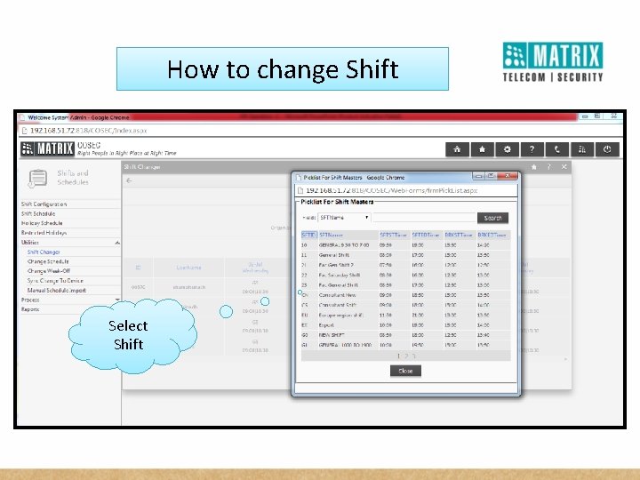 How to change Shift Select Shift 