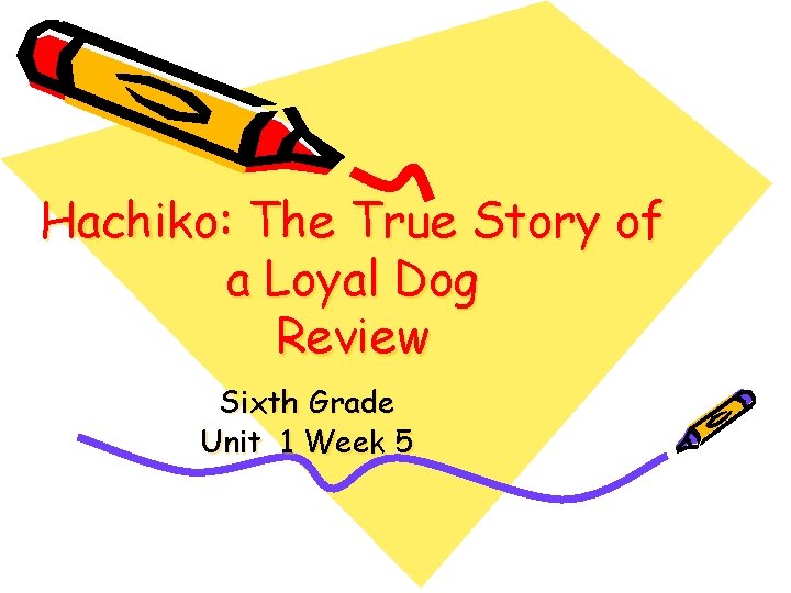 Hachiko: The True Story of a Loyal Dog Review Sixth Grade Unit 1 Week