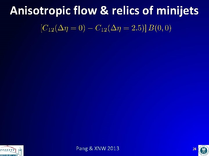 Anisotropic flow & relics of minijets Pang & XNW 2013 24 