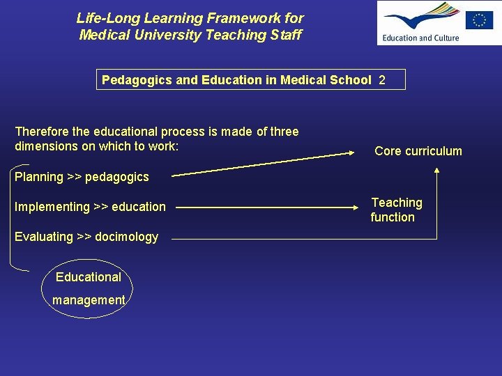 Life-Long Learning Framework for Medical University Teaching Staff Pedagogics and Education in Medical School