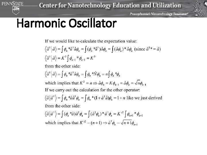 Harmonic Oscillator 