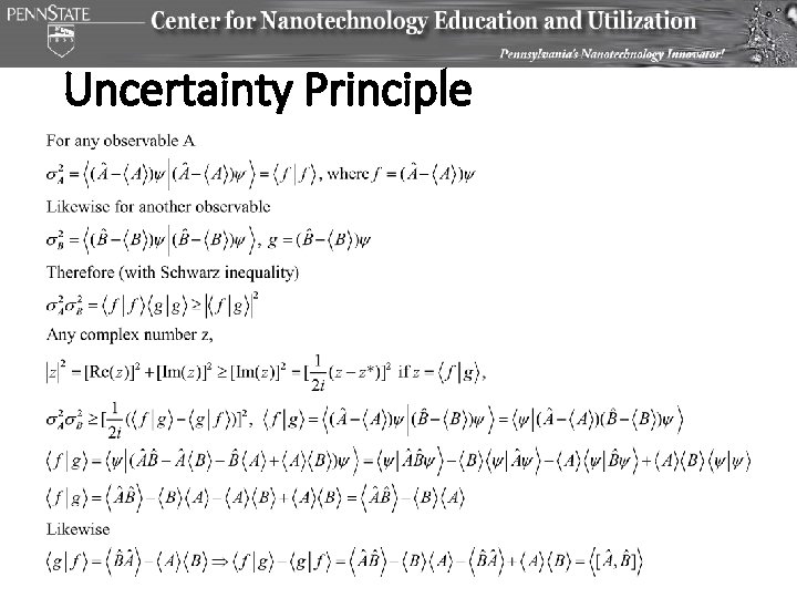 Uncertainty Principle 