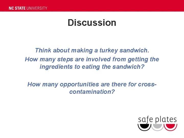 Discussion Think about making a turkey sandwich. How many steps are involved from getting