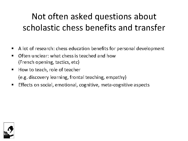 Not often asked questions about scholastic chess benefits and transfer § A lot of