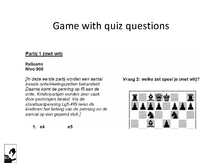 Game with quiz questions 