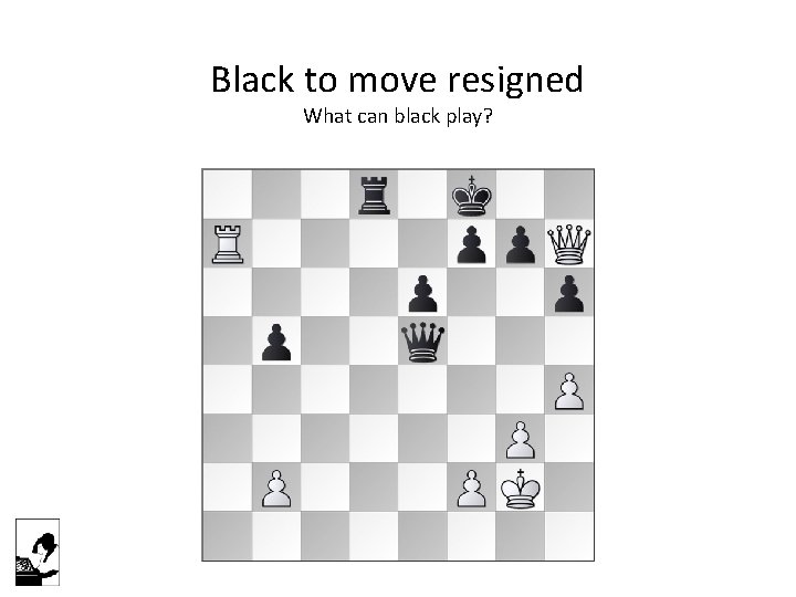 Black to move resigned What can black play? 
