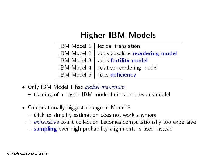 Slide from Koehn 2008 