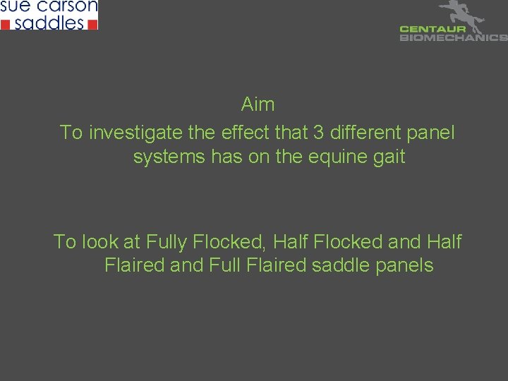 Aim To investigate the effect that 3 different panel systems has on the equine