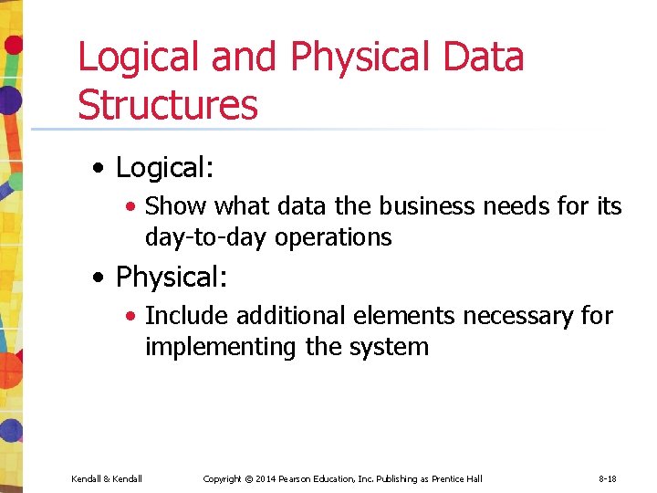 Logical and Physical Data Structures • Logical: • Show what data the business needs Logical and Physical Data Structures • Logical: • Show what data the business needs