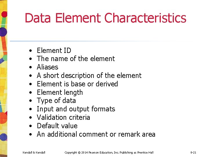 Data Element Characteristics • • • Element ID The name of the element Aliases Data Element Characteristics • • • Element ID The name of the element Aliases