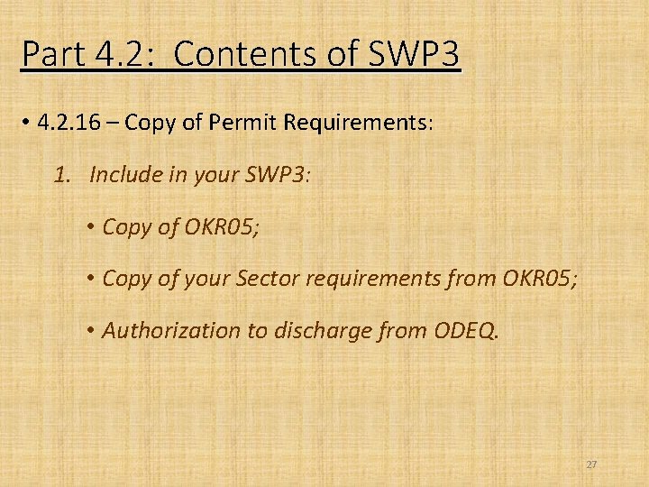 Part 4. 2: Contents of SWP 3 • 4. 2. 16 – Copy of