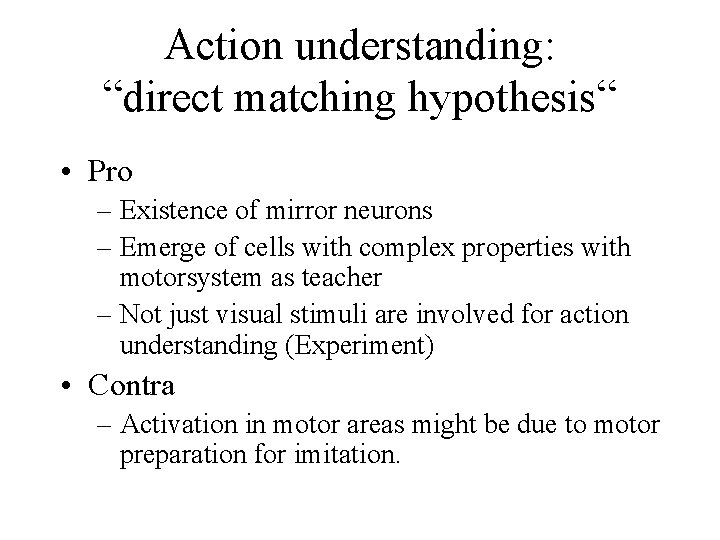 Neurophysiological mechanisms underlying the understanding and imitation of