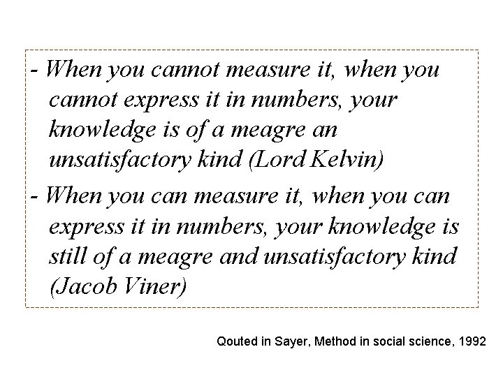 - When you cannot measure it, when you cannot express it in numbers, your - When you cannot measure it, when you cannot express it in numbers, your
