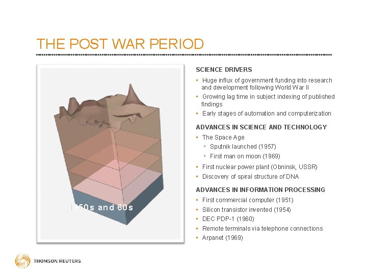 THE POST WAR PERIOD SCIENCE DRIVERS • Huge influx of government funding into research