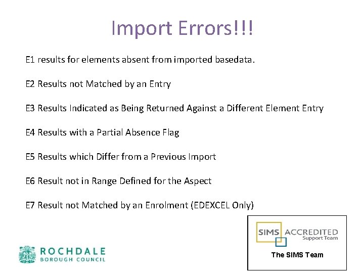 Import Errors!!! E 1 results for elements absent from imported basedata. E 2 Results